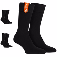 3-Paar schwarze Business-Socken 3-Paar Business-Formalsocken in Verpackung mit deutschem Text „Anzugs Socken 3 Paar