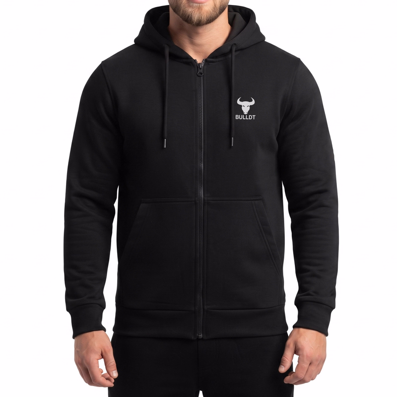 Men's Motorcycle Hoodie with 5CE Protectors Cotton Black Washable