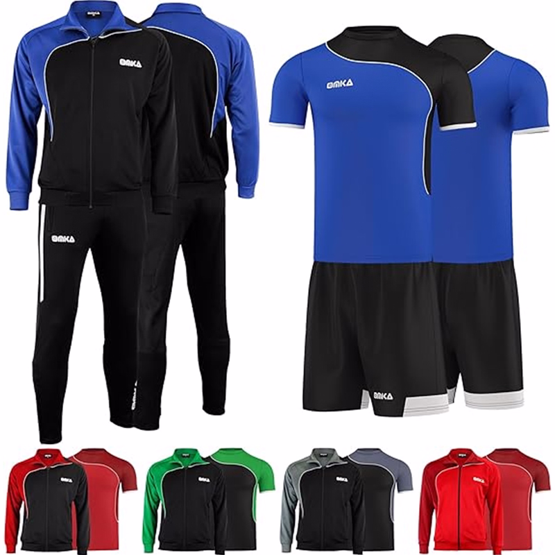 4er Set Trainingsanzug + Trikotsatz, Jacke + Jogginghose + Trikot + Hose, Sportanzug Jogginganzug Freizeitanzug