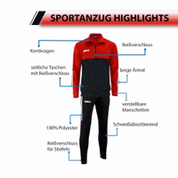 Der OMKA Herren Sport Rot Trainingsanzug mit doppellagigem Stoff, Polokragen und verstellbarem Bund bietet Ausdauer, Komfort und modernen Stil, ideal für Sport und Freizeit, jetzt online kaufen