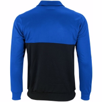 Rückansicht der OMKA Herren Sport Blau Jacke aus doppellagigem atmungsaktivem Stoff mit Fleecefutter, bietet Bewegungsfreiheit, Komfort und modernen Look, OMKA Jacke jetzt online kaufen