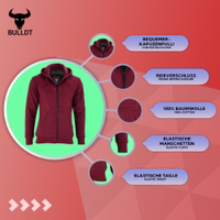 This wine red ladies’ motorcycle hoodie offers three-layer protection—100% cotton exterior, aramid fiber core, and polyester mesh lining. Stylish and armored for daily rides.