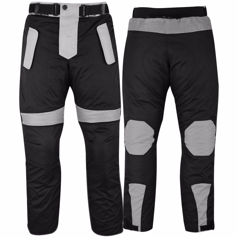 Motorbike Trousers Cordura Textile Combi Trousers Black/Grey Level your riding experience with Cordura textile motorbike trousers front& rear view. Removable lining, advanced protection, and rust-proof buttons for ultimate durable German excellence! MotorcycleTrousers CombiTrousers. buy online amazon