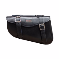 BULLDT Motorcycle Leather Bag Saddlebag Solo Motorcycle Bag Comfortable Leather Solo Bag Black Leather Saddlebag for Short and Long Tours Handmade Custom Motorcycle Side Bag Easy to Install Saddlebag