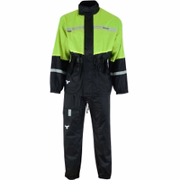 Gear up in style with Bullet Motorbike jacket &rain pants combo, both in vibrant neon yellow. Crafted with taped seams, they offer 100% wind &waterproof protection. Plus, enjoy adjustable width features for the perfect fit from parts to sleeve hem