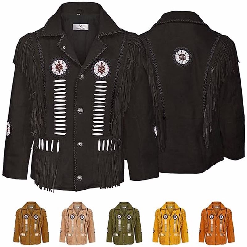 Herren Westernjacke Reiter Jacke Western Lederjacke GW958J