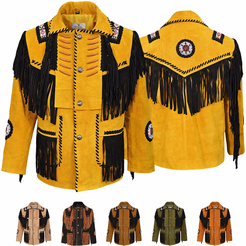 Men's Indian western jacket, rider's jacket, western leather jacket, traditional jacket
