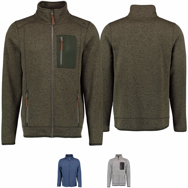 Jagdpullover Wanderjacke Fleecepullover Strickfleecejacke Freizeitjacke