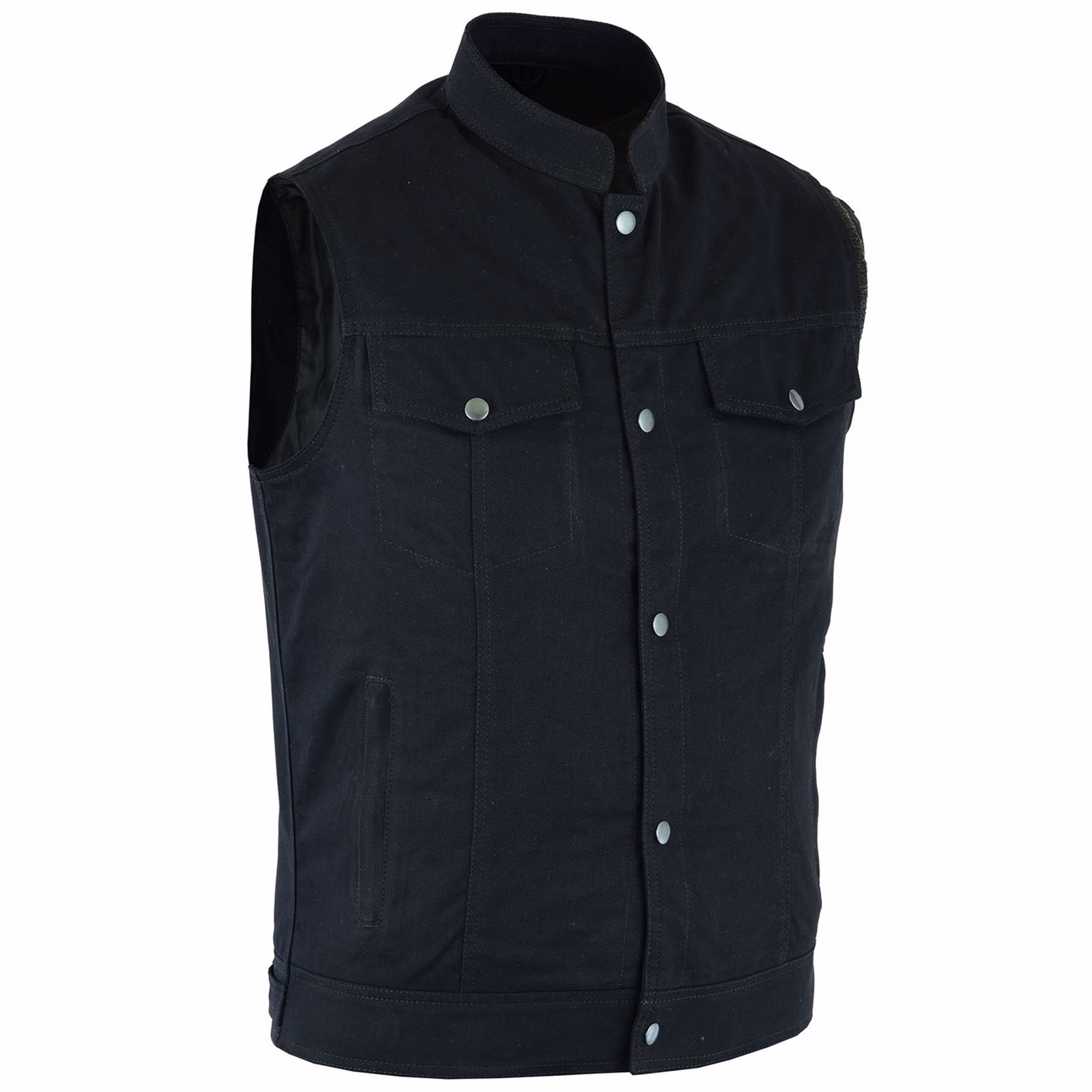 Heben Sie sich ab mit der Denim- und Leder-Motorradweste. Reißverschluss vorne & mehrere Taschen machen sie perfekt für Ihre Fahrt. Premium-Produkt – weltweite Rückgabe kostenlos.