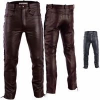 Men's leather pants, made to measure, laced at the side, made from real leather Premium Men's Leather Pants. Crafted from 100% buffalo leather, these stylish biker trousers exude culture. Experience unmatched comfort and versatility with fully laced sides for adjustable width. Order now for a hassle-free shopping experience!