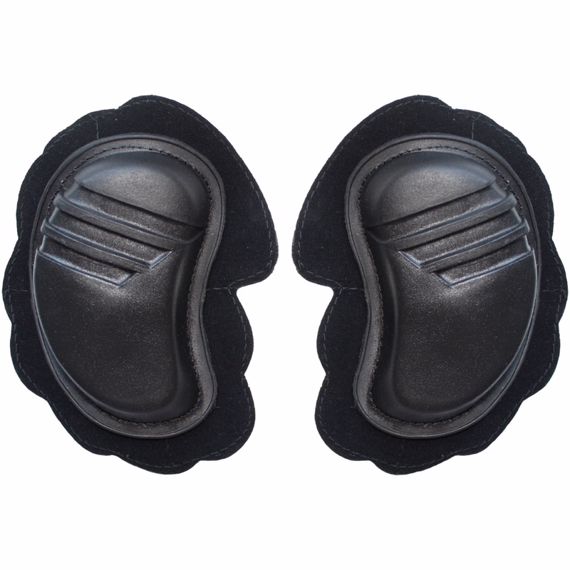 Motorcycle Knee Sliders by German Wear German Wear motorcycle knee sliders in black. Durable plastic with Velcro fastening and leather reinforcement for a secure fit on motorcycle pants. Comfortable and protective replacement sliders.