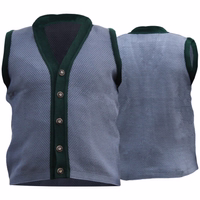 Front and Back View of Mens Traditional Wool Vest with Buttons Classic Design High Comfort Stylish Traditional Vest for Oktoberfest Authentic Bavarian Look for Festivals and Events Shop Now