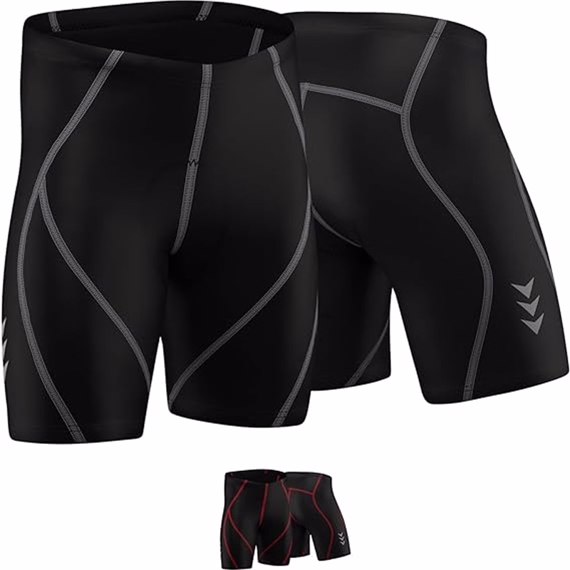 Men Cycling Short CoolMax Padded Black/Gray