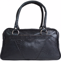 German Wear Damen Lederhandtasche Blau Rückansicht der German Wear Damen Lederhandtasche Blau aus echtem Rindsleder mit schlankem Design und zusätzlichen Taschen, vielseitig als Tote oder Crossbody tragbar, online bestellen.