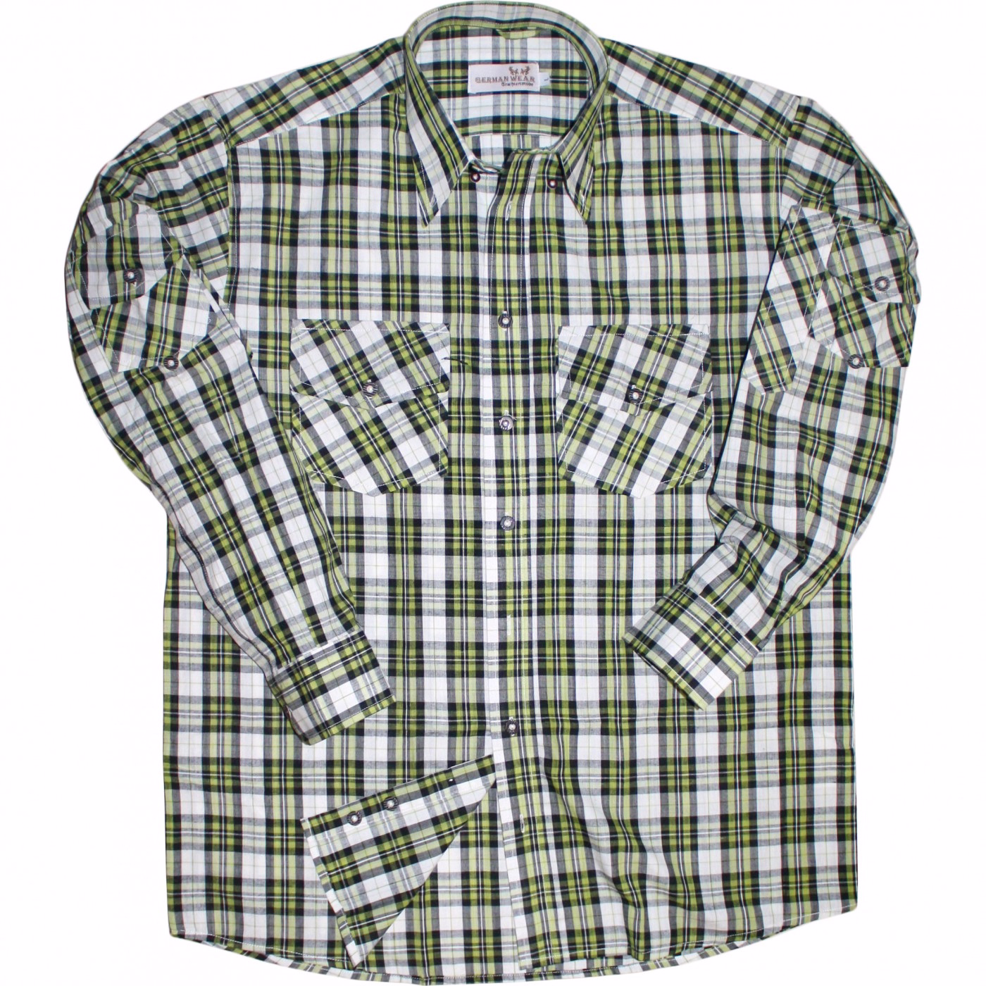 German Wear Traditionelles Bayerisches Jagdhemd German Wear traditionelles bayerisches Jagdhemd grün weiß kariert entworfen im klassischen Baumwoll Karo Stil mit Knopfleiste und robuster Verarbeitung perfekt für Jagd oder Trachtenlook jetzt kaufen