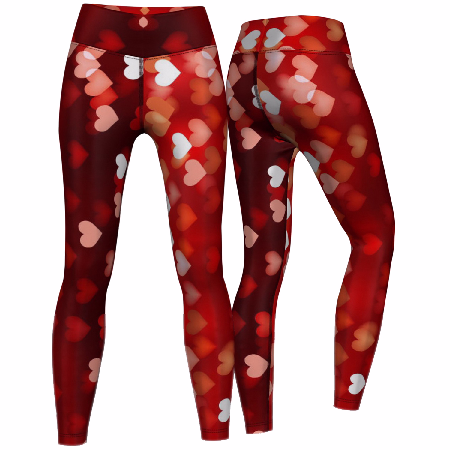 Damen Sportleggings Premium Rote Herz Sportleggings für Damen – Atmungsaktive, bequeme Yoga- und Gymnastikleggings, perfekt für Freizeit und modische Sportbekleidung, online erhältlich