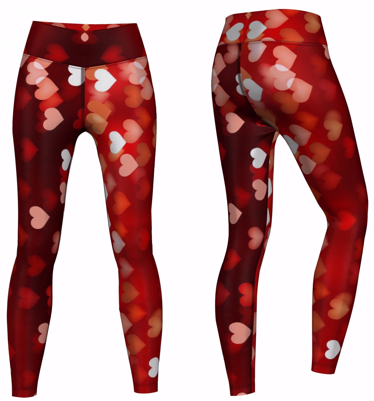 Damen Sportleggings Premium Rote Herz Sportleggings für Damen – Atmungsaktive, bequeme Yoga- und Gymnastikleggings, ideal für Freizeit und modische Sportbekleidung, online erhältlich