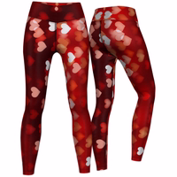 Damen Sportleggings Premium Rote Herz Sportleggings für Damen – Atmungsaktive, bequeme Yoga- und Gymnastikleggings, perfekt für Freizeit und modische Sportbekleidung, online erhältlich