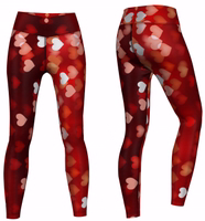 Damen Sportleggings Premium Rote Herz Sportleggings für Damen – Atmungsaktive, bequeme Yoga- und Gymnastikleggings, ideal für Freizeit und modische Sportbekleidung, online erhältlich
