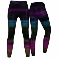 Damen Sportbekleidung Schwarze Leggings Vorder- und Rückansicht der schwarzen Damen-Sportleggings, gefertigt aus leichtem Polyester mit hohem Stretch, atmungsaktivem UV-Schutzstoff – ideal für Activewear und lässigen Stil – Jetzt online kaufen!