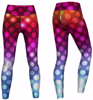 Damen Sparkles Sportleggings Vorder- und Rückansicht der Damen Sparkles Sportleggings aus multicolor atmungsaktivem Stoff mit UV-Schutz – entwickelt für Training, Yoga und Fitness – bietet Komfort und lebendigen Stil – Jetzt Leggings kaufen