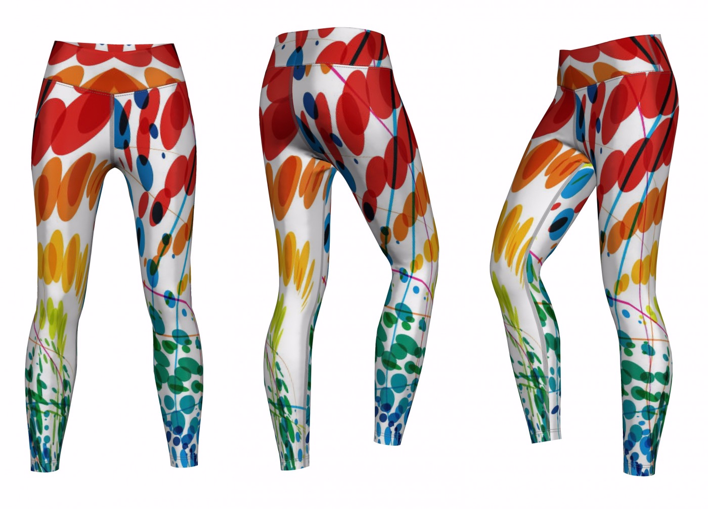 Damen-Sportleggings Ladies Petals Leggings – Hochwertige Sport-, Mode- und Yoga-Leggings | Hochleistungsfähige Passform für Gymnastik und Training | 85 % Polyester, 15 % Elasthan | UV-Schutz, atmungsaktiv und bequem