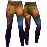 Desert Frontansicht Sportleggings für Damen – Dehnbare Yoga-, Trainings- und Fashion-Leggings mit UV-Schutz | Premium-Mischung aus Polyester und Elasthan für maximalen Komfort und Langlebigkeit
