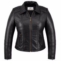 Front-1908-Trend-428J-Damen-Lederjacke-Jacke-aus-Lamm-Nappa-Leder-Schwarz-Damen-Lederblazer--Lamm-Nappa-Lederjacke--Nappa--Premium-Leder--Schwarzer-Lederblazer--Farbe-Karamell--Weiches-Led.jpg