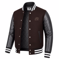 College blouson wool varsity leather jacket Stay warm in style with Quilted Inner Lining Jacket. Featuring front press stud fastening, lambskin nappa sleeves,& a stand-up collar, it offers maximum comfort. Complete with side pockets, elastic waistband,& cuffs for a snug fit. Perfect for chilly days