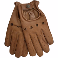 Add elegance to your driving with real leather gloves. These German Wear gloves come in 9x colors and feature a thin, soft feel, perforated fingers, and a push-button closure. Perfect for women who love retro fashion. Free return world wide