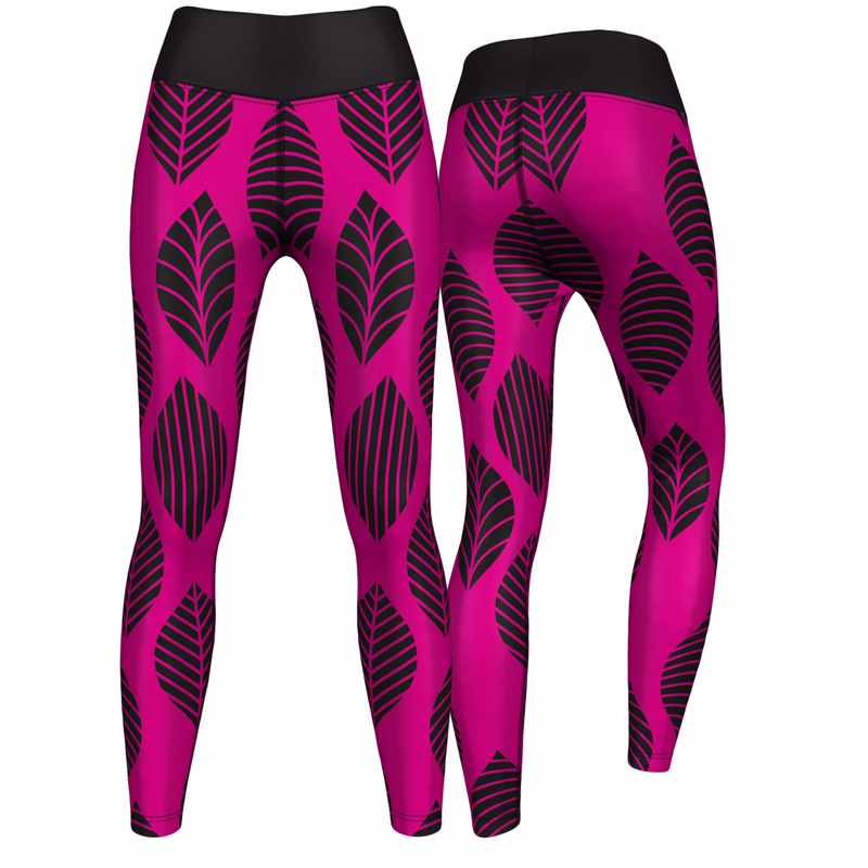 Ladies Sport Leggings with UV Protection Premium Pink/Black Ladies Sport Leggings – High Performance Gymnastic Leggings with UV Protection, Comfortable & Fashionable for Active Women – Fast Shipping Available