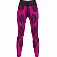 Ladies Sport Leggings with UV Protection Premium Ladies Sport Leggings – UV Protection, Pink/Black, Stretchable & Fashionable for Gymnastics, Yoga & Sports, 85% Polyester & 15% Elastane, Comfortable & High Performance – Fast Shipping Available