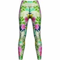 Tropische Blumen Sport Leggings für Damen. Damen-Sportleggings mit hoher Leistung – modisch, atmungsaktiv und UV-geschützt, ideal für Yoga und Training mit langlebiger Farbe. Perfekt für einen aktiven Lebensstil. Jetzt Premium-Sportbekleidung shoppen!