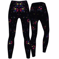 Damen-Sportleggings „Poppy Night“ – leistungsstark für Yoga, Training & Tanz, mit UV-Schutz. Stylisch und funktional, ideal für aktive Frauen.