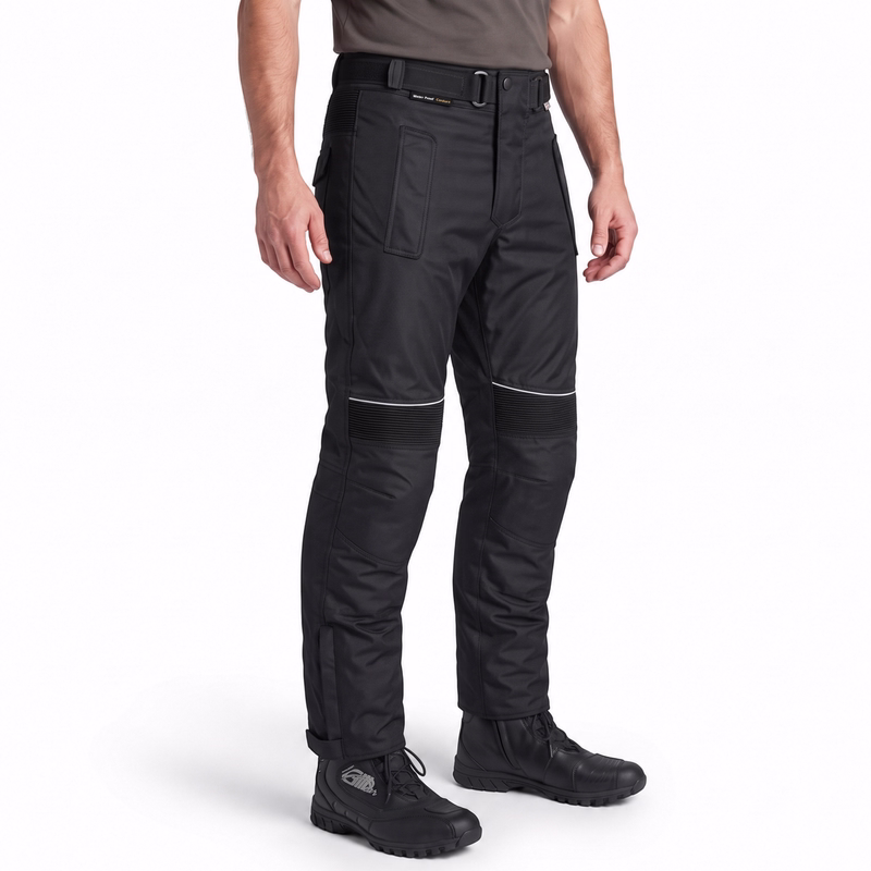 German Wear Motorbike Trousers Cordura Pants Textile Combinable - Black