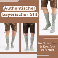 4th-365-GW200-Trachten-Socken--Bayerische-Trachtensocken-fuer-das-Oktoberfest--Authentische-Bayerische-Stricksocken--Zopfmuster-Trachtensocken--Rustikale-Bayerische-Baumwollsocken--Kurze-_3.jpg