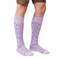 Lilla-365-GW200-Trachten-Socken--Bayerische-Trachtensocken-fuer-das-Oktoberfest--Authentische-Bayerische-Stricksocken--Zopfmuster-Trachtensocken--Rustikale-Bayerische-Baumwollsocken--Kurze-.jpg