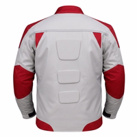 Cordura-Textil-Motorradjacken Rückansicht einer Motorradjacke mit drei rechteckig gepolsterten Designelementen auf dem Rücken.