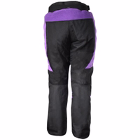 Ladies Motorbike trousers Cordura textile Combi trousers Rear view of purple trousers GW321T Unleash your passion for riding with German Wear Ladies Motorbike Trousers. Crafted with precision and attention to detail, ensuring durability and comfort on every ride.