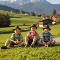 Lifestyle-2-585-Kids2-meliert-Edelweis-Trachten-Kindersocken-aus-Bayern--Trachtensocken-fuer-Kinder-aus-Deutschland--Kinder-Oktoberfestsocken-in-Grau-Melange--weiche-Baumwoll-Kindersocken--.jpg