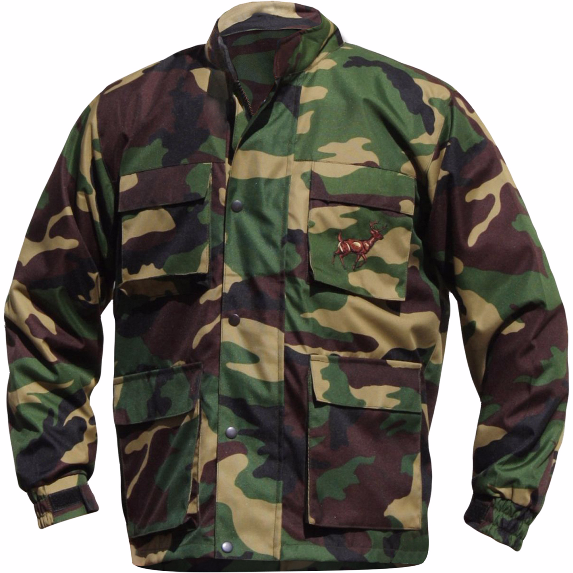 1-710-GW611J-Jagdbekleidung--Jagdjacke-Militaerwaerme--Stehkragen--Winterjacke--Eingearbeitete-Brusttasche--Elastische-Buendchen--100--Polyester--Militaerfarbe-mit-Hirschstickerei--Weich-un.jpg