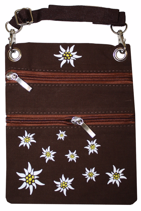 Trachten bag ,Dirndl Bags, Trachten Cotton beg,Color:dark Brown/Black