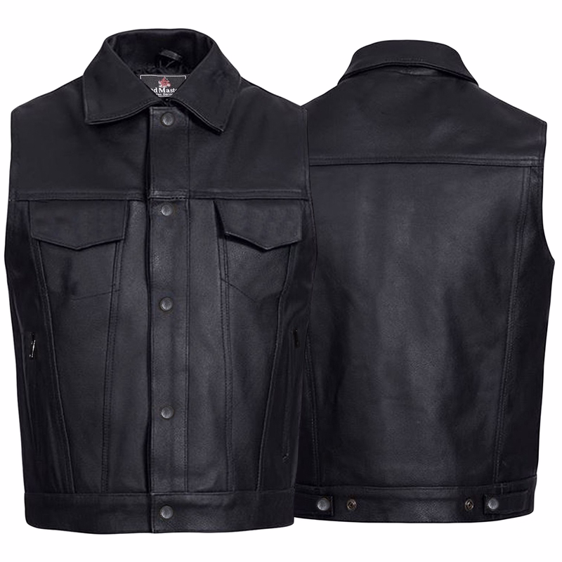 Motorrad-Lederweste Biker-Motorradweste Schwarze Weste Erleben Sie die Straße wie nie zuvor mit der klassischen schwarzen Leder-Motorradweste. Gefertigt aus Spaltkalbsleder, steht sie für Langlebigkeit und Stil. #BikerEssential #MotorcycleFashion #GermanCraftsmanship Premium-Produkt – Kostenloser weltweiter Rü