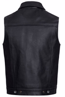 Unleash your inner biker with a premium Black Leather Motorcycle Vest. Designed for maximum performance and durability, it's the ultimate choice for riders everywhere. #MotorbikeEssential #LeatherStyle #RiderFashion free delivery