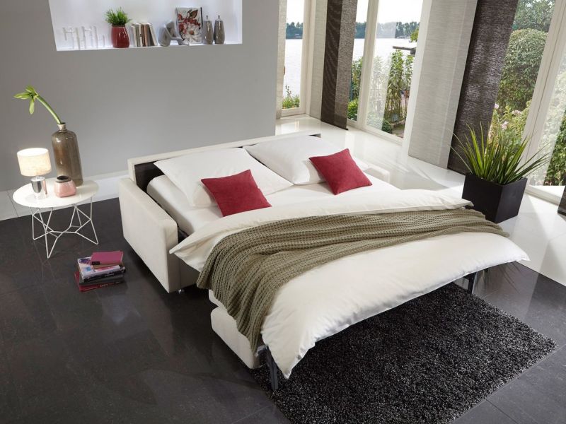 Schlafsofa als vollwertiges Bett und elegantes Sofa
