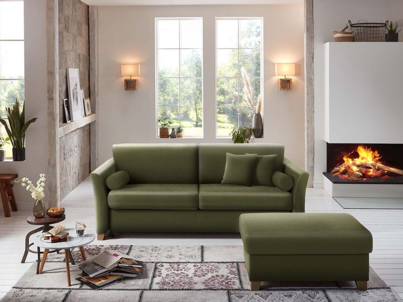 Leder-Schlafsofa DC One Wood