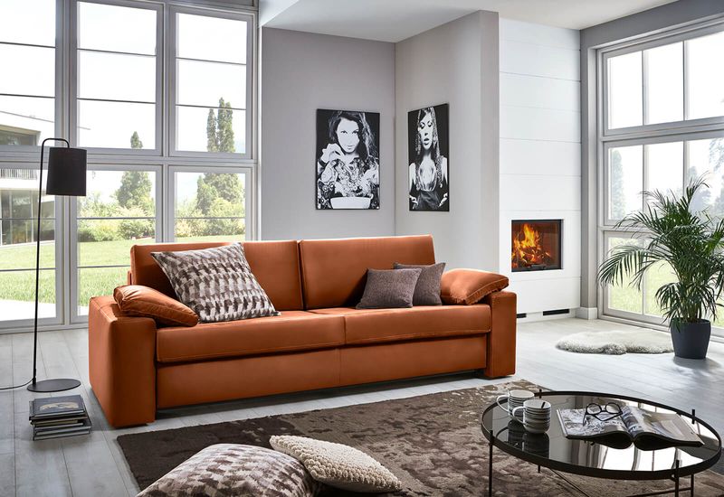 Ledersofa mit Schlaffunktion DC One Cube
