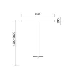 Bergmeister Planea Maxi² LS – Luminaire sur crosse avec crosse double et 2 têtes lumineuses, Montage en tête de mât sur pièce d'ancrage séparée avec boîte de raccordement, Extérieur