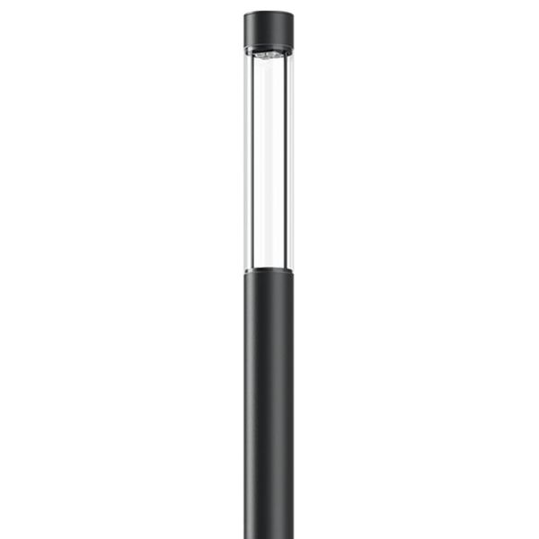 Bergmeister Canna 200 LS – Borne lumineuse à émission périphérique, embase de borne avec pièce d'ancrage ou platine à bride, Extérieur