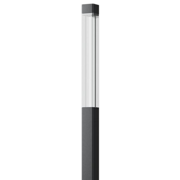 Bergmeister Canna Q 180 LS – Borne lumineuse à émission périphérique, embase de borne avec pièce d'ancrage ou platine à bride, Extérieur